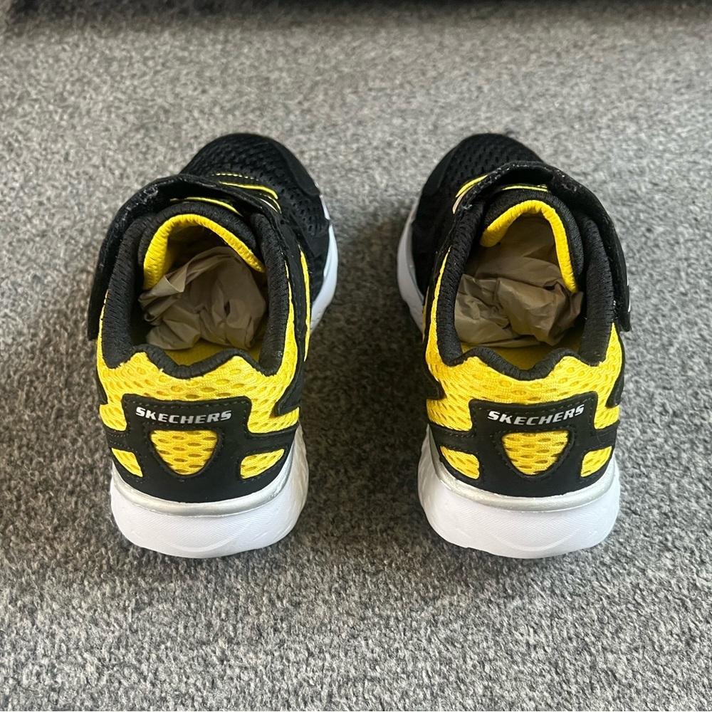 Skechers Kids GO RUN Proxo Black and Yellow Athletic Sneakers - Picture 6 of 10